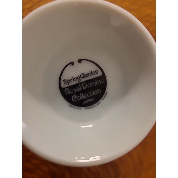 Set 4 Royal Domino Collection Pedestal Footed Mugs Floral Assorted Japan - Picture 6 of 15